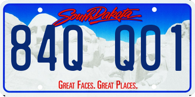 SD license plate 84QQ01