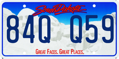 SD license plate 84QQ59