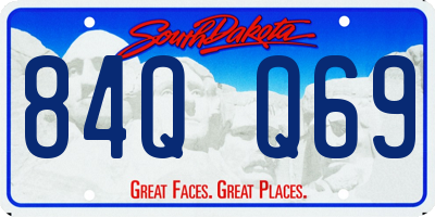 SD license plate 84QQ69