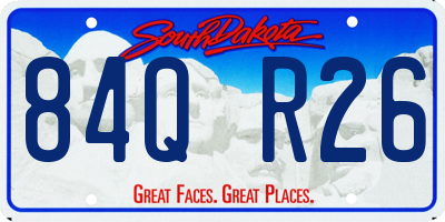 SD license plate 84QR26
