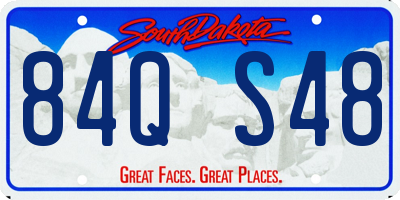 SD license plate 84QS48