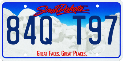 SD license plate 84QT97
