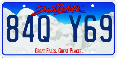 SD license plate 84QY69