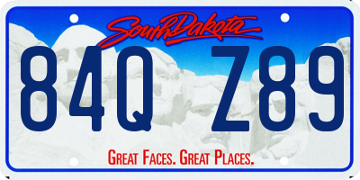 SD license plate 84QZ89