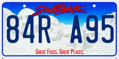 SD license plate 84RA95