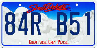 SD license plate 84RB51