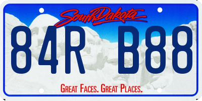 SD license plate 84RB88