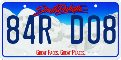 SD license plate 84RD08