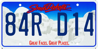 SD license plate 84RD14