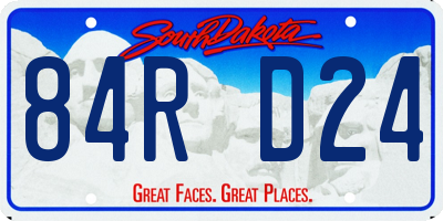 SD license plate 84RD24