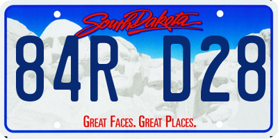 SD license plate 84RD28