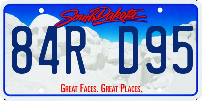 SD license plate 84RD95