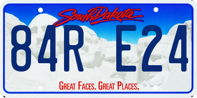SD license plate 84RE24