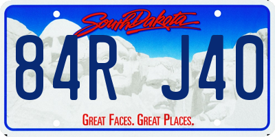 SD license plate 84RJ40