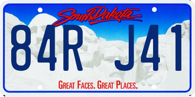 SD license plate 84RJ41