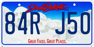 SD license plate 84RJ50