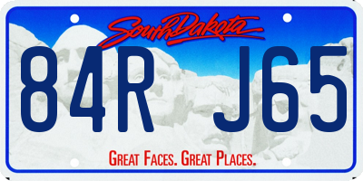 SD license plate 84RJ65