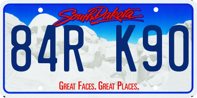 SD license plate 84RK90
