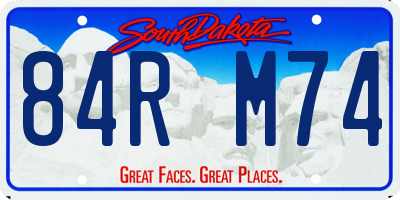 SD license plate 84RM74