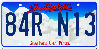 SD license plate 84RN13