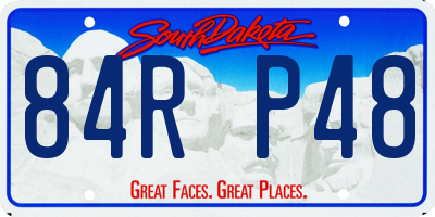 SD license plate 84RP48