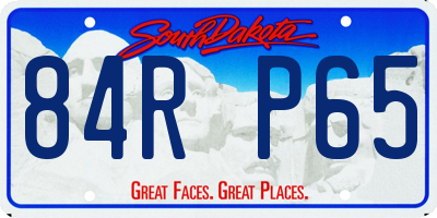 SD license plate 84RP65