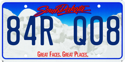 SD license plate 84RQ08
