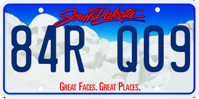 SD license plate 84RQ09