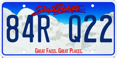 SD license plate 84RQ22