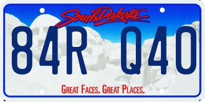 SD license plate 84RQ40