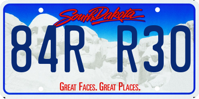SD license plate 84RR30