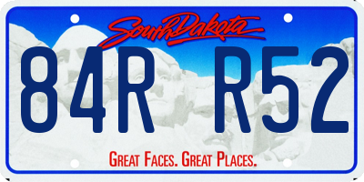 SD license plate 84RR52
