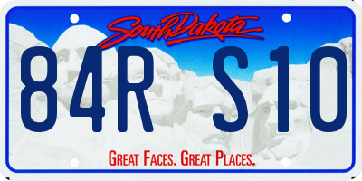 SD license plate 84RS10
