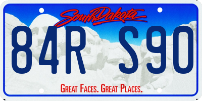 SD license plate 84RS90