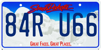SD license plate 84RU66