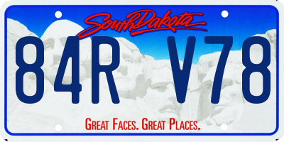 SD license plate 84RV78