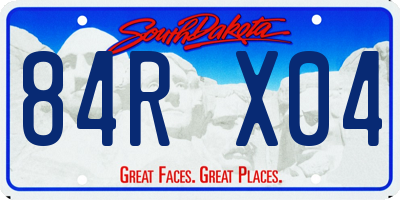 SD license plate 84RX04