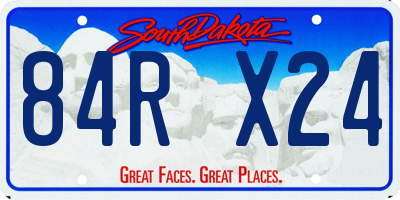SD license plate 84RX24