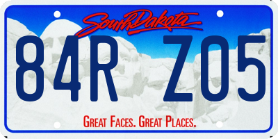 SD license plate 84RZ05