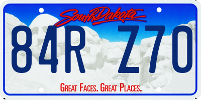 SD license plate 84RZ70