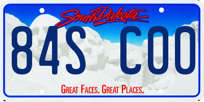 SD license plate 84SC00