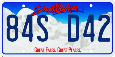 SD license plate 84SD42