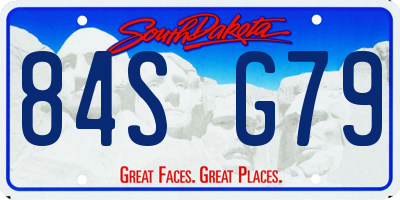 SD license plate 84SG79
