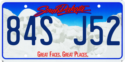 SD license plate 84SJ52