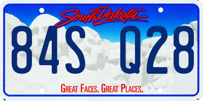 SD license plate 84SQ28