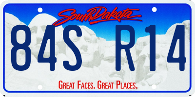 SD license plate 84SR14