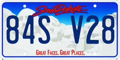 SD license plate 84SV28