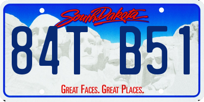 SD license plate 84TB51