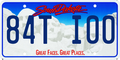 SD license plate 84TI00