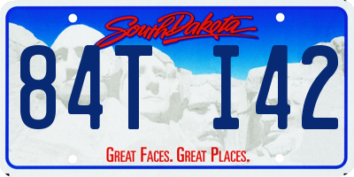 SD license plate 84TI42
